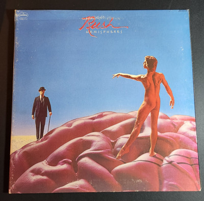 1978 RUSH 1ST PRESS HEMISPHERES VINYL LP MERCURY SRM-1-3743 T. HAUTE G. KONG EXC