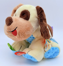Taggies Kids II Baby Plush Puppy Dog 10" Rattle Cozy Stuffed Animal