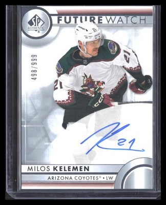 2023-24 SP Authentic: Milos Kelemen - #119 Future Watch Inscribed #/999 Auto