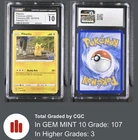 PERFECT GALAXY SWIRL CGC 10 2022 Pokémon Go #027 Pikachu Holo Cosmos BGS PSA