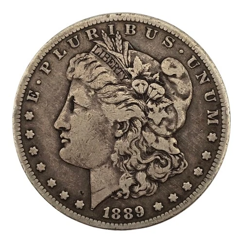 Rare KEY 1889 CC Morgan Silver Dollar Us Coin Carson City Nevada F+ Fine