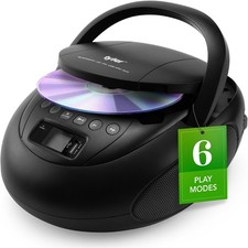 Portable CD Player Boombox W/ FM Radio Bluetooth  USB Port Clear Stereo Sound