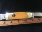 Vintage NEW Canyon Creek Cutlery Sun Fish Elephant Toenail Pocket Knife YELLOW — photo 2