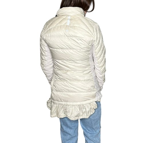 Chaqueta acolchada LULULEMON What The Fluff blanca crema para mujer bien querida defectuosa - Imagen 4 de 10