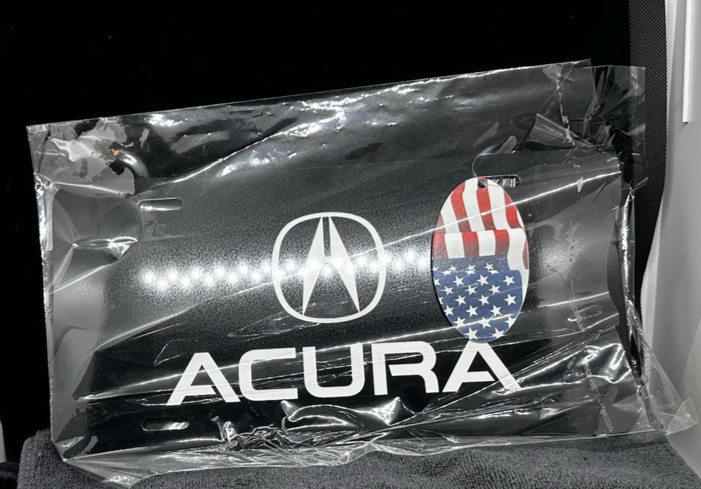 Acura metal plate novelty logo vanity black plate Legend Lines USA