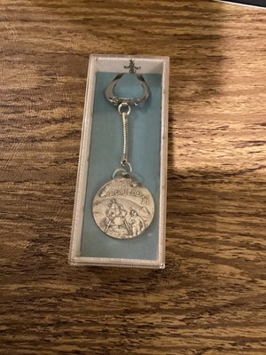Rare Apollo 11 Keychain With First Men On The Moon.  Boxed
