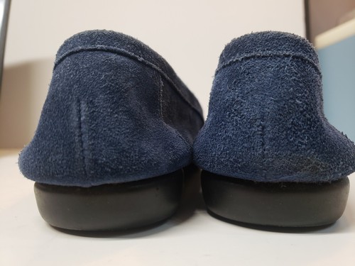 Women's Size 9  Aerosoles Stitch Blue Suede Leather Tasseled Loafers Flats - Picture 2 of 5