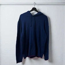 Redvanly Cashmere Hoodie Sweater Men's Size: Large Navy Golf Preppy Pullover