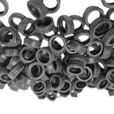 50PCS 1/32 Modellauto Gummireifen Display Zubehör Schwarze Reifen Set G