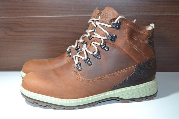 Men Jack Wolfskin Boots Brown Leather 45