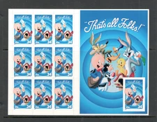 Sc # 3534 ~ Booklet Pane of 10 ~ 34 cent "That's All Folks" Issue