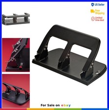 3 Hole Punch 30 Sheet Capacity Ergonomic Handle Adjustable Paper Guide Lock