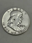 1959 Franklin Half Dollar 50C Silver Coin Philadelphia Mint
