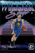 2018 DONRUSS OPTIC KLAY THOMPSON 7 MINT WINNER STAYS PRIZM GOLDEN STATE WARRIORS
