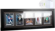 Trading Card Display Frame - Wall Mount Baseball Card Display 5 Standard Cards