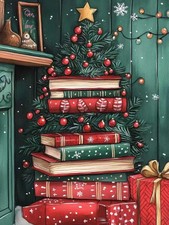 Christmas Tree Book Diamond Art Kit 11.8 x 15.7 Inch DIY Craft