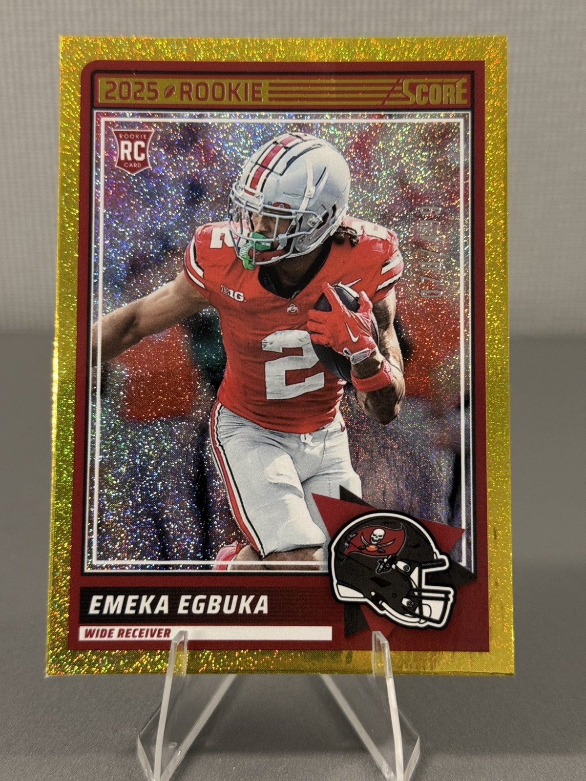 2025 Score - Rookies Emeka Egbuka #2 Gold Dots /499 (RC)