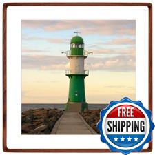 Zibrelte Natural 16x16 Picture Frame Wood 14x14 Mat,Square Wall Photo Frames