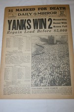 Daily Mirror September 10 1928 YANKEES WIN TWO