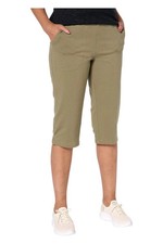 Denim Co. Women's Duo Stretch Skimmer with Pockets Green