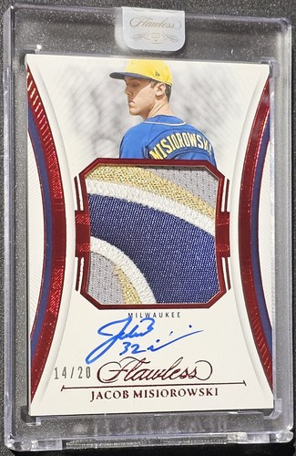 2025 Panini Flawless Jacob Misiorowski Flawless Patch Autograph Auto /20 #FPA-JM