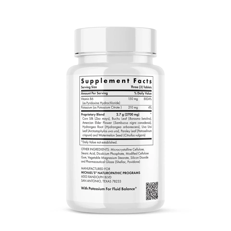 Factores de equilibrio hídrico naturopático MH Michael's Health 60 comprimidos vegetarianos Foto 2 de 2