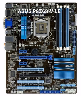 ASUS P8Z68-V LE Motherboard LGA 1155 DDR3 DVI HDMI VGA 32GB Z68 Chip USB 3.0 ATX