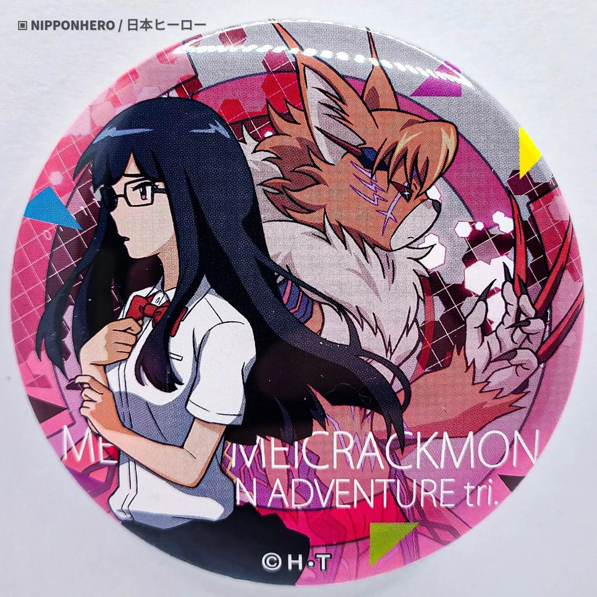 Digimon Adventure Tri MEIKO MEI MEICRACKMON Meicoomon Can Badge Anime JPN