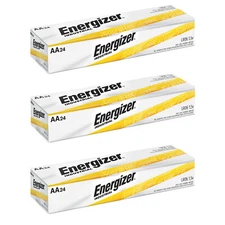72 Energizer Industrial AA Alkaline Batteries (EN91, LR6)
