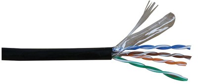 CAT5 OUTDOOR UTP 4-PAIR NETWORK CABLE 305M BLACK, ETHERNET CABLE FOR PRO POWER