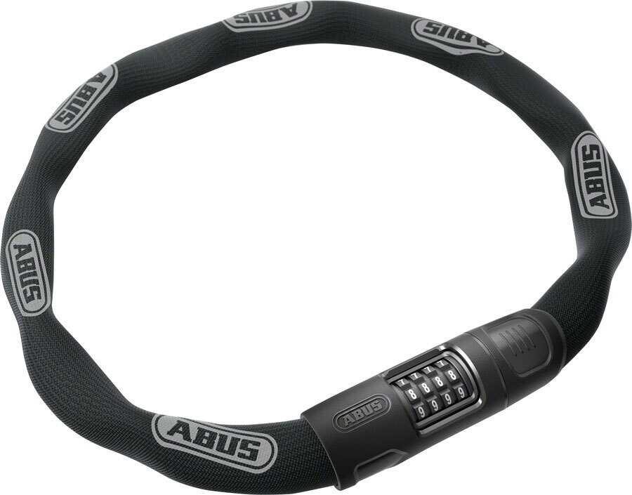 Кодовый замок Abus 8808C с цепочкой, квадрат 3,7, 8 мм, Черный