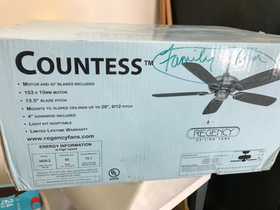 42 Countess Regency Ceiling Fan 5 Blades Ct Orb 671961102364 Ebay