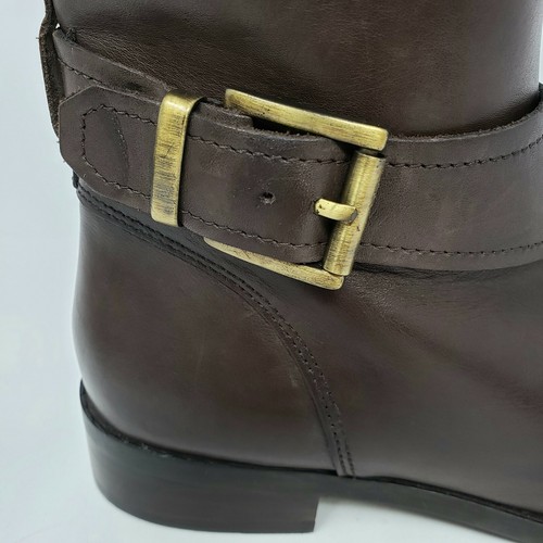 Clarks Damenschuhe 5,5 Pita Dakota braun Leder hohe Stiefel Schnalle Reißverschluss neu - Bild 6 von 10