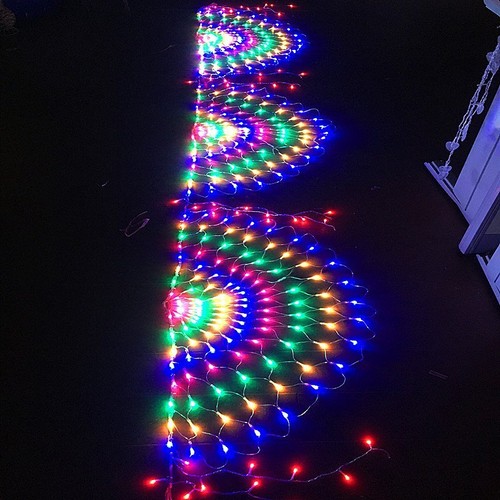 3M 444LEDs Peacock Fairy String Light Outdoor Net Mesh Curtain Light Party Decor - Picture 8 of 12