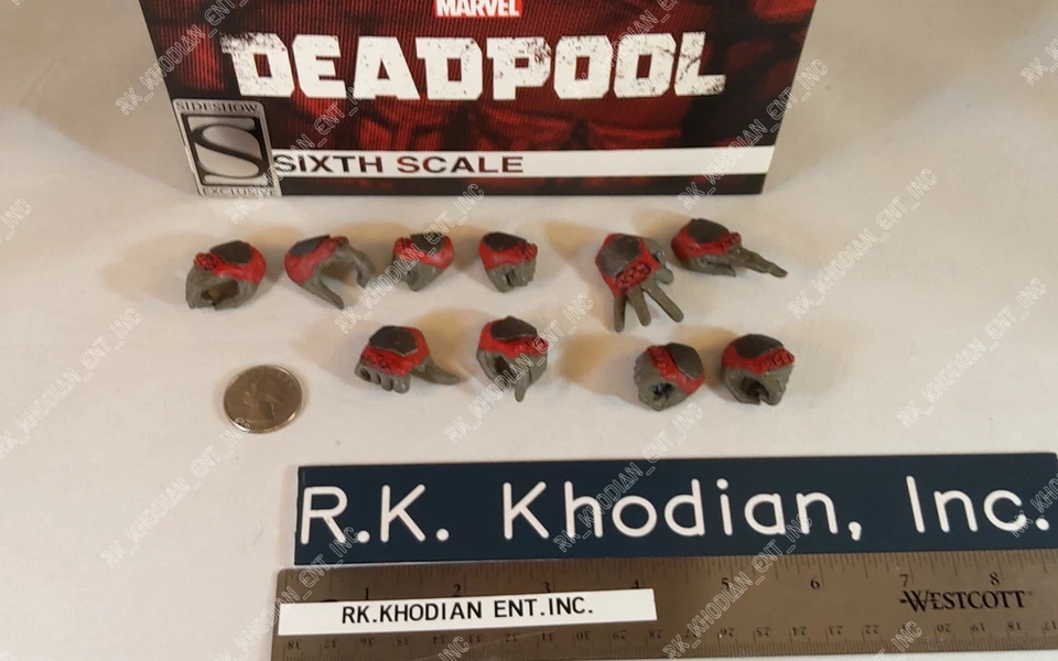 Figura de acción exclusiva de Deadpool Sideshow Marvel X-Man 1/6 solo 10 manos Foto 4 de 4