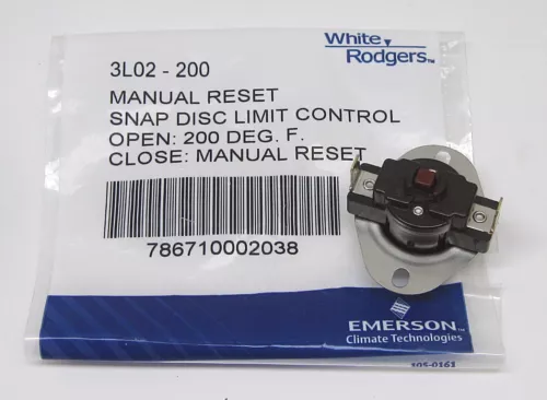 White Rodgers Manual Reset Snap Disc Limit Control L200 3L02-200