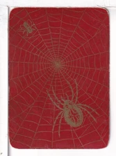 Single Playing Card Vintage Antique Lacquer Style "Web" WE-1-1 A