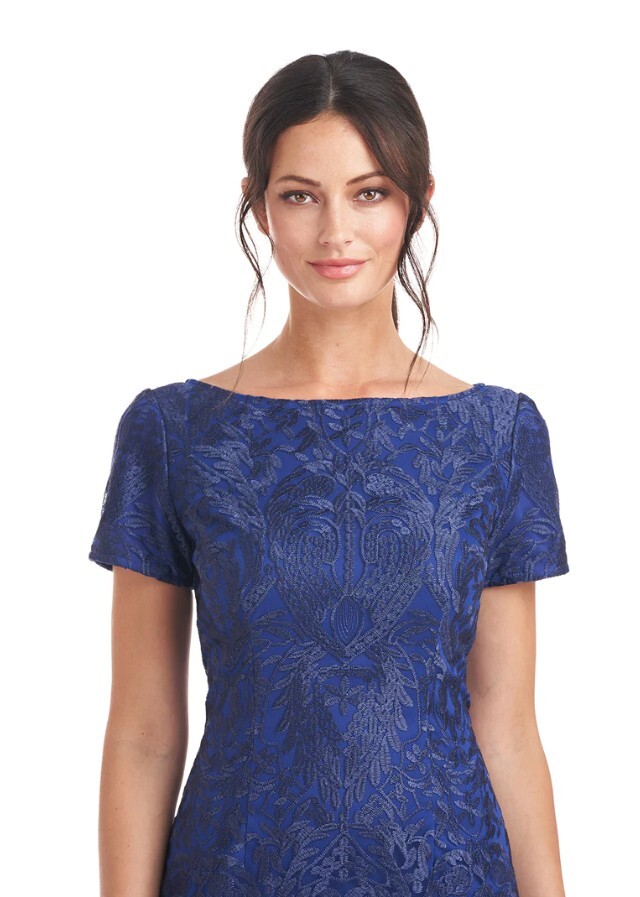 js collections embroidered sheath dress JS Collections 8612939