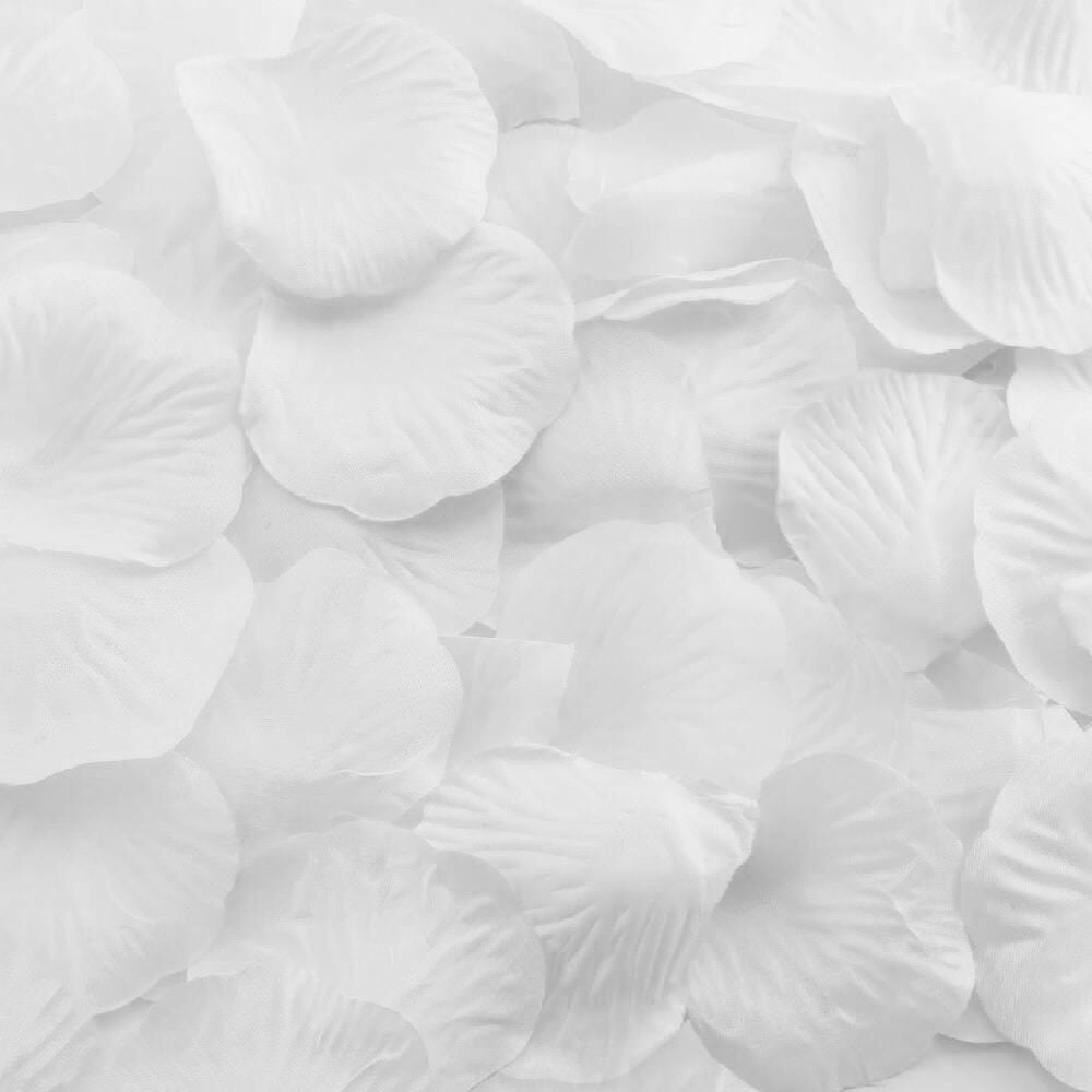 100 1000 Rosenblätter Rosenblüten Weiß für Hochzeit Valentinstag Streu Deko