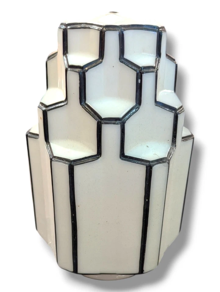 Mid-Century Art Deco Kopp Modernistic Skyscraper Lighting Fixture Globe - Image 4 of 4