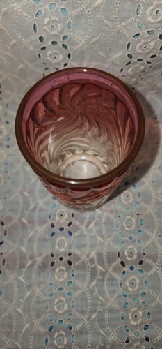 Vintage Baccarat Stamped Crystal Cut Bambous Swirl Rosacea Tumbler - Picture 2 of 5