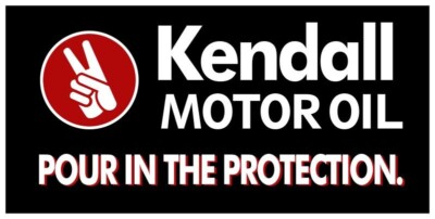Kendall Motor Oil, The Protector NEW Metal Sign 18''x36'' USA STEEL XL Size 8 lbs