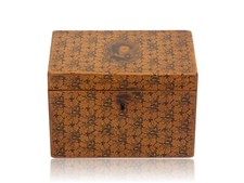 Mary Queen of Scots Antique Scottish Mauchline Ware Tea Caddy by Smiths