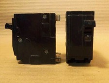 Lot of 2 Square D QO QO240 2 Pole 40 Amp 120/240 V Black Circuit Breaker