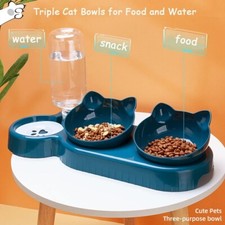PREMIUM Cat Food Bowl Automatic Water Dispenser Cat Pet Feeder 3 in 1 Pet Feeder