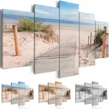 BEACH SEA LANDSCAPE Canvas Wall Art Image Photo Print c-B-0006-b-n
