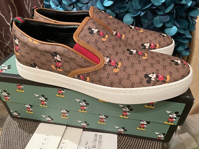Gucci X Disney Mickey Supreme Mini GG Men s Sneakers Sz 10.5 G/ 11 US 603689