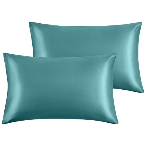 Premium Satin Silk Pillowcases For Hair And Skin 2 Pack Soft Pillow Cases Covers - Picture 17 of 137