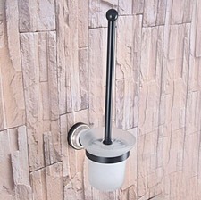 Oil Rubbed Bronze Bathroom Accessory Wall Mounted Toilet Brush Holder Set fba720