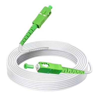 Câble Fibre Optique Monomode Simplex SC/APC-SC/APC, ventes exceptionnelles Blanc, Longueur au choix